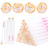 Dming 20pcs Eyelash brush Lash Wand Makeup tool Eyelash Extension supplies Cleaning brush Diamond Mascara foil pink