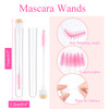 Dming 20pcs Eyelash brush Lash Wand Makeup tool Eyelash Extension supplies Cleaning brush Diamond Mascara foil pink