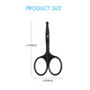 LIVINGO 375 Premium Nose Hair Scissors Curved Safety Blades with Rounded Tip for Trimming Small Details Facial Hair Ear