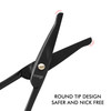 LIVINGO 375 Premium Nose Hair Scissors Curved Safety Blades with Rounded Tip for Trimming Small Details Facial Hair Ear