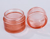 Healthcom 10 Packs 10 Gram10ml Empty Jars Pink Glass Cosmetic Jar Pot Bottles with Rose Gold Lids Refillable Cosmetic Co