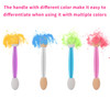 Cuttte 120PCS Disposable Dual Sides Eye Shadow Sponge Applicators with Container 4 Colors Eyeshadow Brushes Makeup Appli