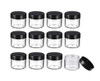 VASANA 12PCS 15ml 05oz Empty Refillable Black Plastic Screw Cap Lid with Clear Base Cosmetic Makeup Sample Storage Conta