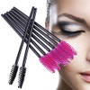 200 PCS Disposable Eyelash brush Mascara Wands Spoolies for Eye Lash Extension Eyebrow and Makeup BlackRose red