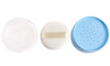 Onwon 2 Pieces AfterBath Puff Box Empty Body Powder Container Dispenser Case with Sifter and Powder Puffs for Home and T