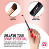 Skone Cosmetics Angle Shadow Brush Luxe Premium Rose Gold and Synthetic Black Eye Shadow Angle Brush Professional Grade