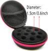 AFMNQZ Glass Bottle Bundle Essential Oils Case Hard Round Carrying Case Bag for 1ML 2ML Roller Bottles Oil Vial Bottles