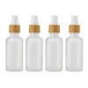 4 Pieces Frosted Glass Lotion Bottle Travel Pump Bottles Cosmetic Cream Container Dispenser Bottle For Lotion Liquid Ess