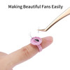 Miuffue Glue Rings for Eyelash Extensions 100 Pcs Smart Glue Holder Easy Fanning Glue Cups for Volume Lashes Pink