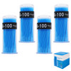 Shintop 400pcs Disposable Micro Applicators Brushes Great for DentalOralMakeup Blue 25mm