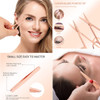 Arroyner 5 Pieces Eyelash Applicator Tool False Eyelashes Applicator Eyebrow Curler Eyebrow Scissors Rose Golden