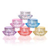 100Pcs Clear Refillable Empty DIY Cosmetic Pot Jars Case Diamondshape Sample Bottles Vials Container for Eye Shadow Nail