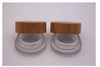 2PCS 5ml Mini Empty Refill Frosted Glass Cosmetic Jar Pots with Environmental Bamboo Lid and PP Liner Travel Sample Pack