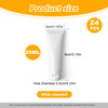 24PCS White Empty Refillable Plastic Soft Tubes Squeezable Bottle Packing Cosmetic Sample Container Jars Storage Holder