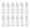 12PCS 20ml067oz Empty Clear Plastic Sample Bottle Travel Container Jar Pot Vial with Flip Lid Perfect for Makeup Emollie