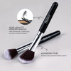 Makeup Brush Set SOLVE 32 Pieces Professional Makeup Brushes Wooden Handle Cosmetics Brushes Foundation Concealer Powder