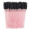 300 Pack Mascara Wands Disposable Eye Lash Brushes for Eyelash Extensions Tool Makeup Applicator Kit Crystal RoseBlack