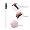 300 Pack Mascara Wands Disposable Eye Lash Brushes for Eyelash Extensions Tool Makeup Applicator Kit Crystal RoseBlack