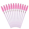 G2PLUS 300PCS Crystal Eyelash Brushes Pink Disposable Mascara Wands Makeup Applicator Adjustable Lash Spoolies for Eyela