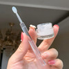 LORMAY Silicone Lip Brushes with Transparent Handles and Caps Perfect Tools for Applying Cream Lip Mask Eyeshadow and Li