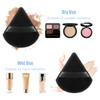 Pimoys 12 Pieces Powder Puff Face Triangle Makeup Sponge for Loose Powder Setting Powder Velour Foundation Blender Spong