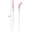 Tbestmax 200 Disposable Eyelash Brush Mascara Wands Spoolies for Eye Lashes Extension Eyebrow and Makeup Pink