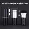 Brush Master Retractable Kabuki Makeup Brush for Blush Bronzer Foundation Powder Travel Face Cosmetic Brush