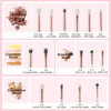 Jessup Eye Makeup Brush Set Professional 15pcs WhiteRose Gold Premium Naturalsynthetic Eye Shadow Blending Concealer Eye