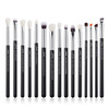 Jessup Eye Makeup Brushes Set Professional 15pcs with Eyeshadow Blending Concealer Eyebrow Eyliner Brush Pearl BlackSilv