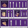 Jessup Eye Makeup Brushes Set Professional 15pcs with Eyeshadow Blending Concealer Eyebrow Eyliner Brush Pearl BlackSilv