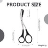 ericotry Professional Precision Eyebrow Trimmer Scissors Scissors with Comb and Non Slip Finger Grips Black Silver Tone