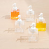Youngever 5 Pack Clear Plastic Square Pump Bottles Refillable Plastic Pump Bottles for Dispensing Lotions Shampoos 12 Ou