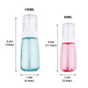 JOSALINAS 4PCS Airless Pump Bottle 34oz100ml Plastic Empty Clear Refillable Travel Container Dispenser for Lotion Creams