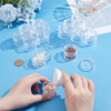 BENECREAT 16 Pack 17x122 25ml Empty Clear Plastic Bead Storage Container jar with Rounded ScrewTop Lids for Beads Nail A