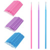 Shintop 300pcs Micro Applicator Brushes Disposable Eyelash Extension Brushes for Makeup Oral and Dental PurpleBluePink