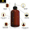 BRIGHTFROM Twist Top Applicator Bottles 8 OZ Amber Squeeze Empty Round Plastic Bottles BPAFree PET Refillable OpenClose