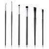 6 Pieces Eyeliner Brush Set Ultra Thin Slanted Flat Angle Eyebrow Brush Fine Point Eyeliner Brushes Goth Makeup Brushes