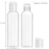 Bekith 30 Pack 4oz Plastic Squeeze Bottles with Disc Top Flip Cap Clear Refillable Containers For Shampoo Lotions Liquid