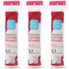 Medline Simply Soft Cotton Rounds 300 Count 100 Cotton Absorbent and Textured Cotton Pads LintFree