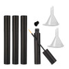 Lasenersm MatteBlack 5ml Aluminum Empty Eyeliner Tubes Refillable with 2 Mini Plastic Funnels for Eyelash Growth Liquid
