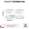 24 Pcs 15ML 05OZ Round Shaped Refillable Clear Container with White Plastic Screw Cap Lid for Makeup Water Lotion Cream