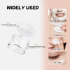 24 Pcs 15ML 05OZ Round Shaped Refillable Clear Container with White Plastic Screw Cap Lid for Makeup Water Lotion Cream