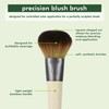 EcoTools Precision Blush Makeup Brush Cheek Blush Brush For Loose or Pressed Powder Also Works With Bronzer EcoFriendly