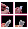 BlingKingdom 6pcs Lip Gloss Tubes 8ml Clear Soft Empty Lip Balm Containers Refillable Mini Cosmetic Tubes for Comestic M