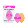 Real Techniques Miracle 2In1 Powder Puff DualSided FullSize Makeup Blending Puff Reversible Elastic Band Precision Tip M