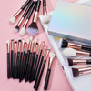 Jessup Brand 25pcs Professional Makeup Brush Set Beauty Cosmetic Foundation Powder Blusher Eyeshadow Blending NaturalSyn