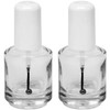 Karlash Premium Empty Polish Bottle Clear Brush Mixing ball White Cap 05 Oz 2 Piece