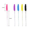 200 PCS Disposable Crystal Eyelash Mascara Brushes Wands for Eye Lash Extension Eyebrow and Makeup Black