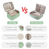 Narwey Cute Makeup Bag Travel Cosmetic Bag Make up Bag Makeup Organizer Case with Brush Compartments for Women Mint Gree
