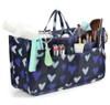 MICOM Cosmetic Bag for Women Cute Printing 14 Pockets Expandable Makeup Organizer Purse with Handles Dog